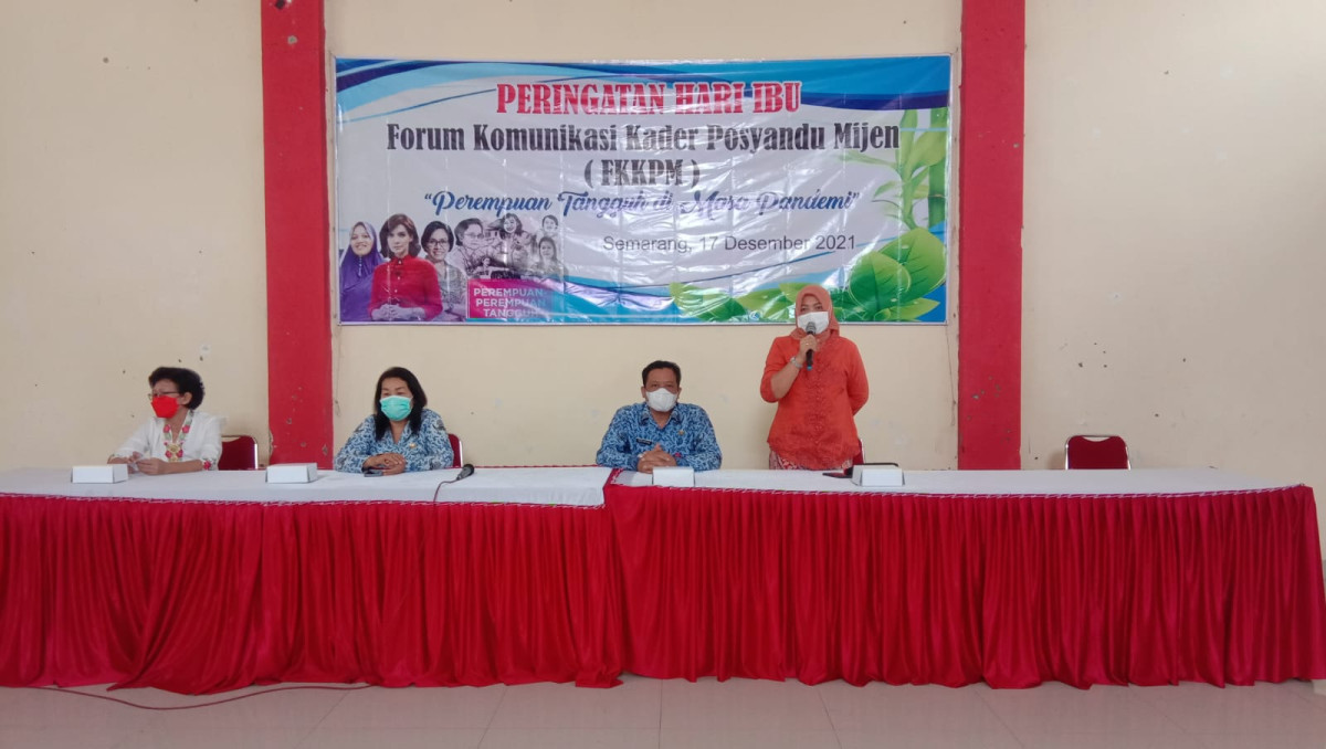 Sambutan Ketua TP.PKK Kecamatan Mijen Ibu Panti Sri Lestari, A.Md